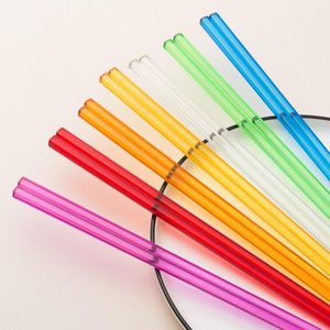 Chopsticks 5 Pairs Colorful Transparent Acrylic Chop Stick Reusable Sticks For Sushi Bento Accessories Tableware Silverware