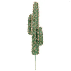 Dekorativa blommor kaktus konstgjord faux saftiga falska blommor prydnader dekor kakti trädgård realistiska arrangemang plockar bonsai stam