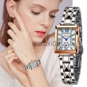 Andra klockor Lige Sunkta Women Watch Fashion Retro Ladies Wrist Watch Waterproof Roman Siffer Clock Quartz Belet Watches Montre Femme New J230728