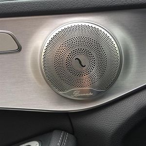 4pcs capa de alto-falante de áudio do carro guarnição porta alto-falante capa guarnição acessórios do carro interior para Mercedes Benz E C GLC Classe W213 W205213F