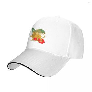 Bonés de bola Pérsia Mapa Bandeira - Leão e Sol Sinal icônico para o boné de beisebol persa Snapback Chapéu de Natal Masculino Feminino