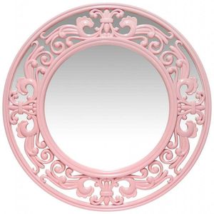 Naklejki ścienne Bubblegum Różowe okrągłe przejściowe lustro 230731