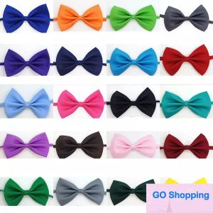 Classic Adjustable Pet Dog Bow Tie Neck Accessory Necklace Collar Puppy Bright Color Pet Bow Mix Color