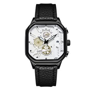 Herren Watch Watches hochwertiger Luxusdesigner wasserdichtes Quarz-Battery Square Business 43mm Uhr