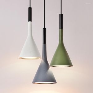 Luminárias pendentes Nordic Designer Resin Lights LED Simples Multicolor Minimalista Pendurado E27 Edison Lâmpada Cozinha Jantar Quarto