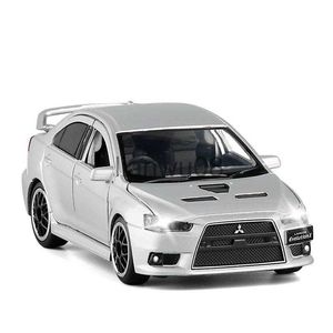 Diecast Model Cars 132 Lancer Evolution X Model Toy Car Lega pressofusa Suono Luce Giocattoli Veicolo per bambini Bambini x0731