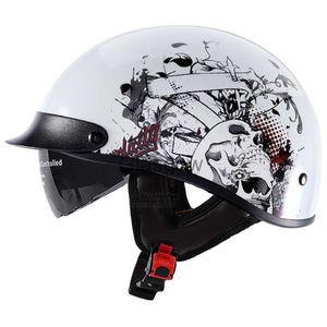 Motorcycle Helmets Motorcycle Helmet Moto German Motorcycle Open Face Retro Half Helmet Motorbiker Racing Vintage Casco Chopper Biker Size MXXL x0731