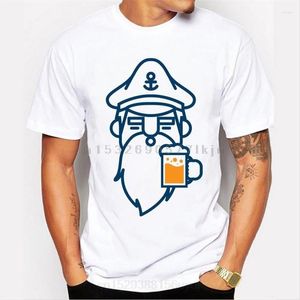 Men's T Shirts The Beer Captain T-shirt Summer Fashion Funny High Quality Printing Casual Cotton Round-neck Short Sleeve European Size Tee