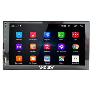 AHOUDY Car Video Stereo 7inch Double Din Car Touch Screen Digital Multimedia Receiver with Bluetooth Rear View Camera Input Apple 247O