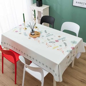 Table Cloth Small Fresh and Fashionable Simple Tablecloth Oil-proof Tablecloth Rectangular Cute Light Luxury Coffee Table Mat R230731