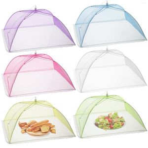 Dinnerware Sets 6Pcs Mesh Cover 17 Inch Collapsible Net Tent Umbrella Screen Tents For Outdoors Picnic