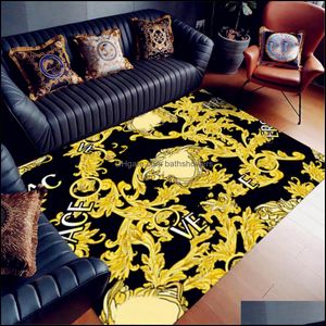 Carpets Creative Europe Type Luxury Classic Carpet Hallway Doormat Anti - Slip Bathroom Absorb Water Kitchen Mat Rug Living Room Drop Dhvwn