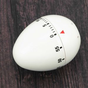 Timers Egg Shape Mechanical Rotate Timer Household Countdown Timer Manual Cooking Timekeeper Kitchen Reminder (White)