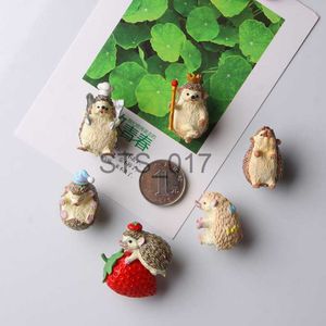 Fridge Magnets Free shipping Refrigerator Magnet Funny Hedgehog Cute 3D Resin Fridge Magnet Refrigerator Message Sticker Kids Children Toy Home x0731