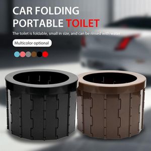 Toilette portatile pieghevole Comò Porta Potty Car Camping for Travel Bucket Seat Escursionismo Lungo viaggio276v
