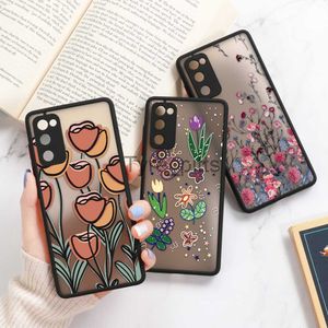 Custodie per cellulari Flower Hard Capa S20 FE Custodia per Samsung S21 Ultra Case Len Protection Cover Samsung S22 Ultra S9 S8 S10 S20 S21 Plus M31 Coques x0731