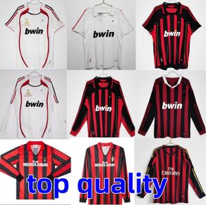 06/07 Koszulki retro koszulki piłkarskie 07 08 09 10 Gullit 13/14 Maldini Van Basten Piłka nożna Kaka Inzaghi 95 96 88 89 90 PILLO Shevchenko Baggio AC Milans Long Sleeve Kidsey