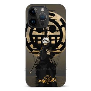 Capas de celular Trafalgar Law Mobile Phone Shell para Iphone 14 13 11 12 Pro Max Mini Xr 7 8 Plus Fiber Skin Case Law Trafalgar Hearts Pirate x0731