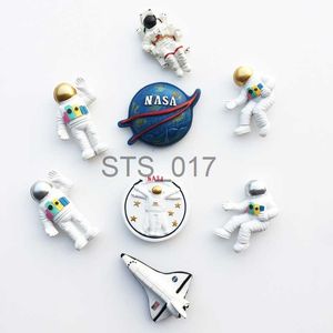 Ímãs de geladeira Ímã de astronauta da NASA Pasta de geladeira Decoração de casa 3D Resina Tecnologia espacial Adesivo de geladeira Presentes de educação infantil x0731