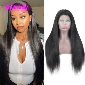 Brazilian Human Hair 13X4 Lace Front Wig Natural Color 10-32inch Silky Straight Malaysian Virgin Hair 150% 180% 210% Density Pre Plucked