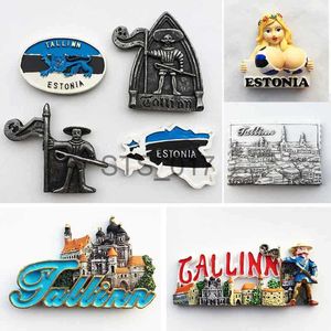 Fridge Magnets Tallinn Estonia fridge magnets tourist souvenir 3D Resin Crafts Magnetic Refrigerator Stickers Collection Decoration Gifts x0731