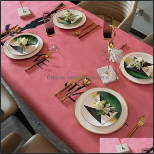 Table Cloth Polyester Waterproof Er Designer Tablecloth Square Desk For Manteles Wipe Ers Carpet Tablecloths Drop Delivery Home Garden Dhprm