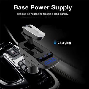 ER9 Car MP3 Player Bluetooth Headset 2 In 1 FM Transmitter Bluetooth Hands- Speakerphone Line Audio Input for All Smartphones208p