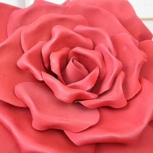 Kwiaty dekoracyjne 1PC Droga wiodąca gigantyczna piankowa piankowa papier curl róża kwiat gałąź gałąź ślubna scena ustawienie układu dekoracje Dorasy