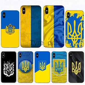 Obudowy telefonu komórkowego Flaga Ukrainy Unikalna konstrukcja telefoniczna dla iPhone'a 13 12 Mini 11 Pro XS Max Hard Mobile Shell 8 7 Plus 6S 6S xr 10 SE Cover x0731