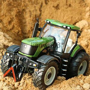 Diecast Model Cars 132 Alloy Tractor Model Diecast Agricultural Fordon Farming Tool Car Cultivated Land Car Model Simulation Sound and Light Toys X0731