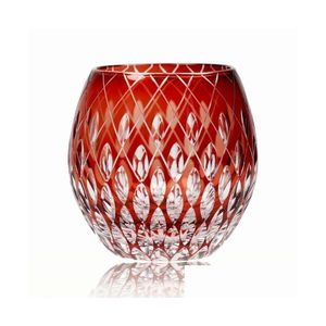 Vinglasögon Upskalig japansk stil Edo Kiriko Crystal Glass Handgravering Kaleidoscope Regndropp Whisky Tumbler Collection Luxury Cu Dhnhp