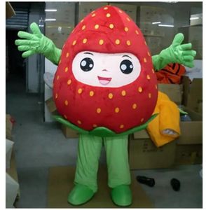 Halloween Strawberry Mascot Costume Top Quality Anpassa tecknad anime temakaraktär vuxen storlek jul karneval festival fancy klänning