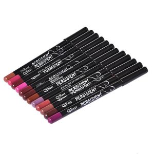 Lipstick 12 Pcs.Set Long-lasting Fashion Black Lip Liner Waterproof Lip Liner Makeup Kit Women's Cosmestic Tools 230731