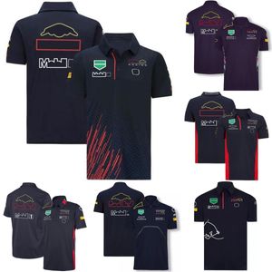 F1 T-shirt Formel 1 Team Lapel Polosh Irts T-shirts Summer Racing Car Fans Fingable Fashion T-Shirt Men Motocross Jersey Tops