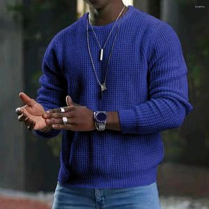 Męskie swetry Stylowe czyste kolory mężczyzn Spring Top Anti-Pilling Środkowy Sweter na codzienne zużycie