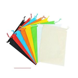 Förvaringspåsar 3 storlekar påse resväska bärbar tote dstring arrangör er non woven kläder droppleverans hem trädgård hus kee organisa ottnd