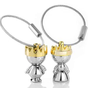 Chaveiros Um par Chaveiro de marca de designer Porta-chave Presente inovador Correntes de ouro Anéis Itens inovadores para casal Cadeia de bugigangas GE