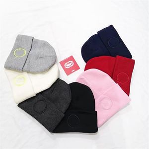 Gorro LL Quente Revelação Chapéu Feminino de Malha de Inverno Chapéus Quentes da Moda Boné Esportivo Confortável Gorro com Logo Bordado 204H