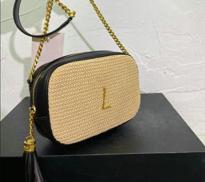 Дизайнерская сумка на плечо летнее пляжное кошелек женщин роскошная квадратная рафия портативная кисточка соломенное крестообразные сумки популярные сумки