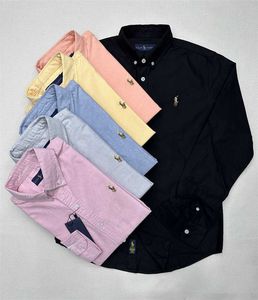 Ralph Man Herren Casual Polo Ralphs Laurens Ärmel Frühling und Herbst Business Baumwolle Oxford Bügelfrei Slim Paul formelles Hemd High Lauren