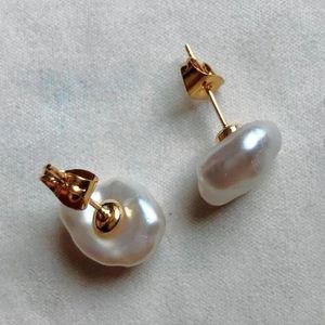 Brincos Stud 2023 Trend Water Fresh Pearl Raw Antialérgico 925 Silver 18K Banhado a Ouro Barroco Jóias Para Mulheres Drop