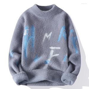 Мужские свитера высококачественного дизайнера брендов Mink Hair Weater в осеннем весеннем мужском