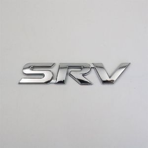 Para Toyota SRV Emblema 3D Letra Cromado Prata Distintivo de Carro Logo Adesivo315O