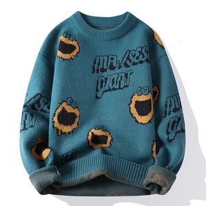 Blusas Masculinas 2023 Malha Cartoon Casual Gola Redonda Quente Pulôver Masculino de Alta Qualidade Outono Inverno Vintage Jumper 230731