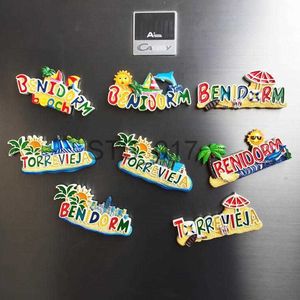 Fridge Magnets Fridge Magnets Souvenirs Benidorm Torrevieja Spain Sticker Refrigerator Paste Home Decor 3D Resin Craft Gift Idea x0731