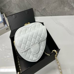 Borse per San Valentino stile cuore primaverile Borse classiche con manico superiore in pelle trapuntata Famoso designer di lusso con pochette per cosmetici