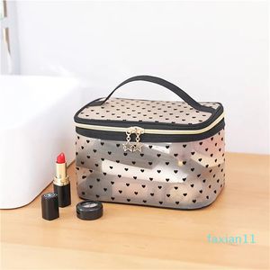 Custodie per cosmetici 1PCS 5PCS Love Makeup Bags Mesh Cosmetic Bag Borse da viaggio portatili con cerniera per Home Office Accessori Cosmet Bag