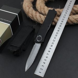 2 Style UT-Combat Auto Knife Damascus Blade T6 Aluminium Handtag Bounty Hunter Tactical Camp Hunt Pocket Knives Survival UT85 A12 Automatisk växel