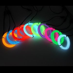 Other Event Party Supplies 123510M EL Wire DIY Flexible Neon Light Glow Rope Tape Cable LED String Light For Party Dance Car Decoration 230731