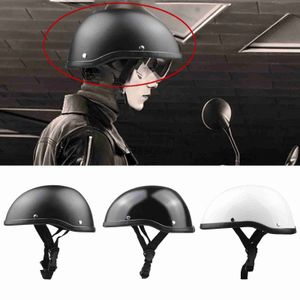 Motorcykelhjälmar Retro Motorcykelhjälm Moto Hjälm ATV Vintage Half Face Moto Crash Motorcykel Head Protector Racing Helmet X0731